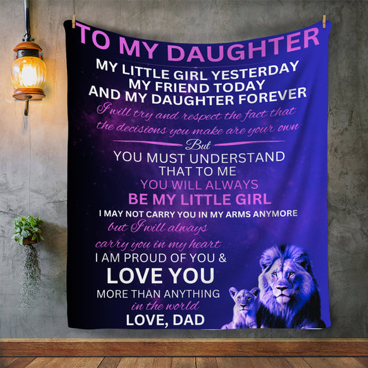 To My Daughter | Love, Dad | Sherpa Fleece Blanket