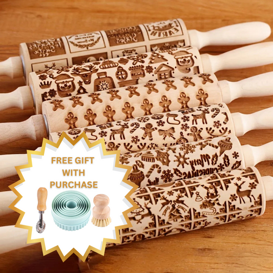 🎄Festive Impressions™ Rolling Pin (Includes Free Gift Valued at $14.99)