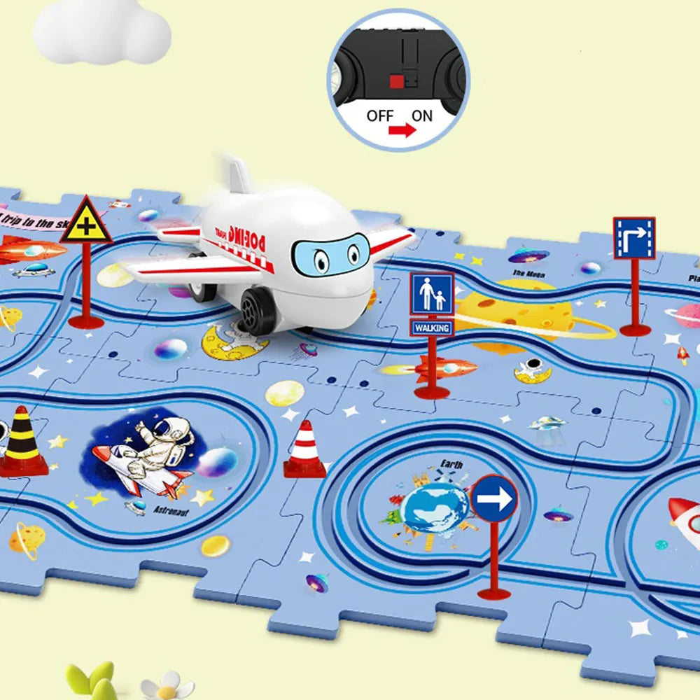 Extreme Puzzle Racer™  25 Piece Race Track Set
