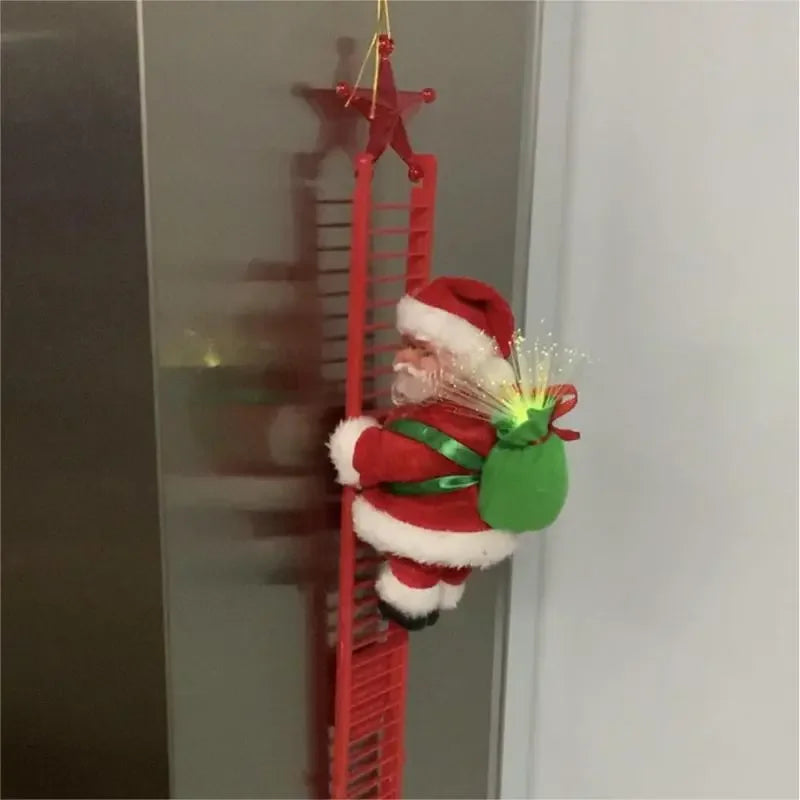 Festive Ladder-Climbing Santa
