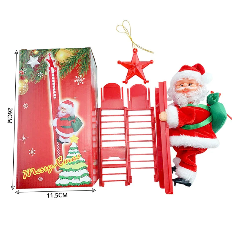 Festive Ladder-Climbing Santa